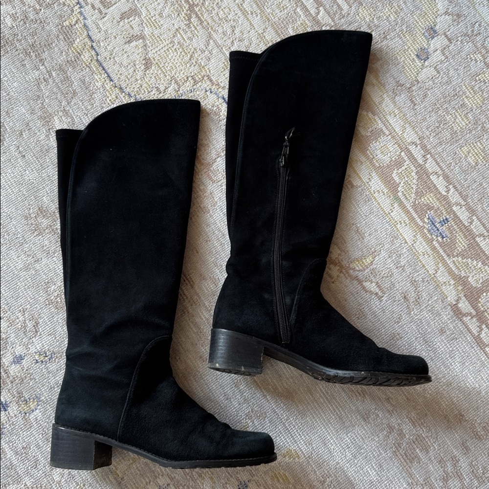 Stuart Weitzman Black Suede Boots Size 5